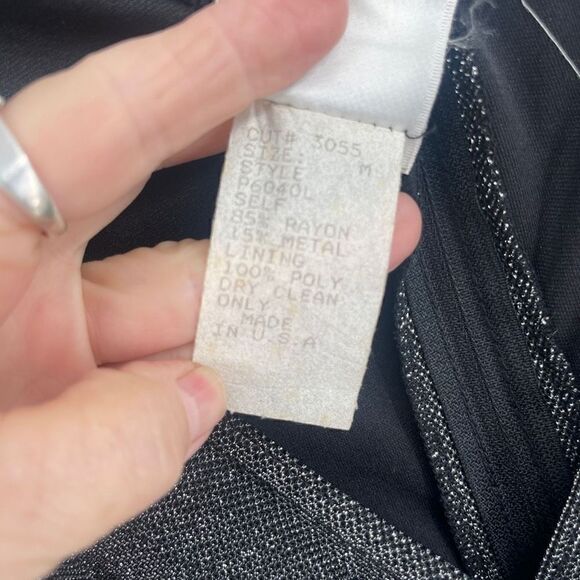 Tadashi Women's Surplice V-neck Ruched Metalic Maxi Dress Size Medium - Picture 4 of 9